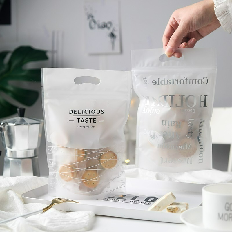 【巔品】🍒25入 站立袋 夾鏈袋 磨砂食品站立拉鍊袋 點心袋 餅乾袋 雪Q餅袋 牛軋糖袋 糖果袋 牛軋餅包裝袋 雪花酥-細節圖3