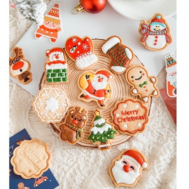 【巔品】✅發票 現貨 餅乾模 6件套/8件套招財貓餅乾壓模 卡通餅乾模 鳳梨酥模 綠豆糕壓模 翻糖餅乾曲奇 壓模 糖霜餅-細節圖2