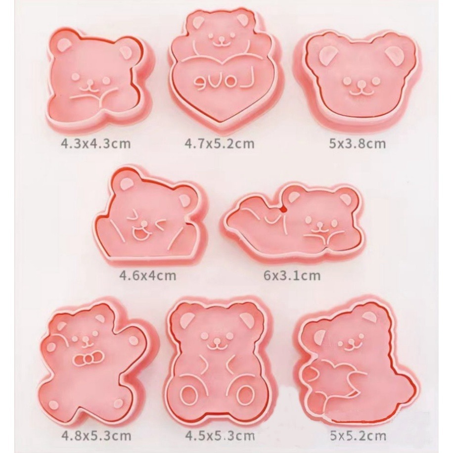 【巔品】✅發票 現貨 餅乾模 6件套/8件套招財貓餅乾壓模 卡通餅乾模 鳳梨酥模 綠豆糕壓模 翻糖餅乾曲奇 壓模 糖霜餅-規格圖9