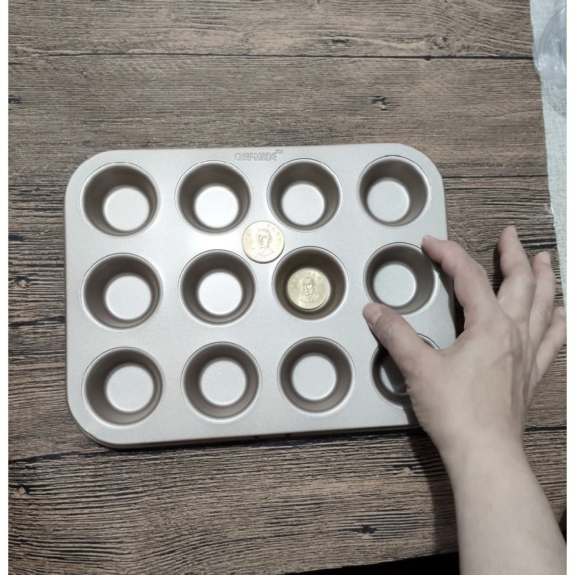 【巔品】✅發票&現貨 Chefmade 學廚 12連迷你馬芬模 黃金乳酪球模 小餐包模 迷你蛋糕模 烘焙用具 烤模  烘-細節圖3