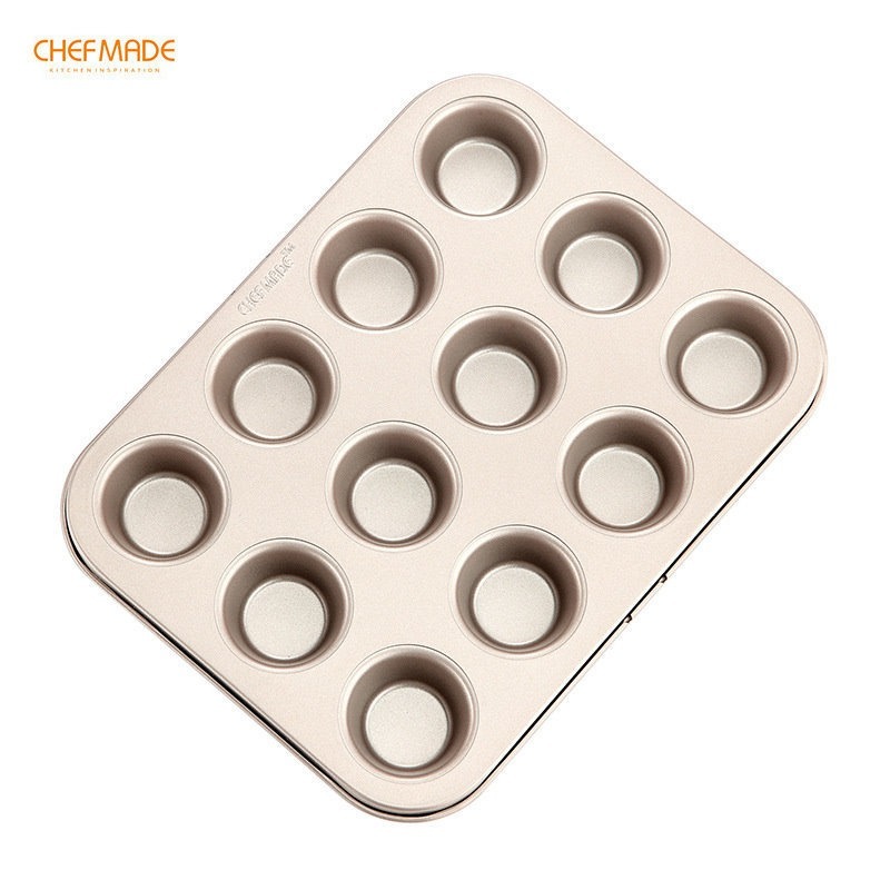 【巔品】✅發票&現貨 Chefmade 學廚 12連迷你馬芬模 黃金乳酪球模 小餐包模 迷你蛋糕模 烘焙用具 烤模  烘-規格圖7