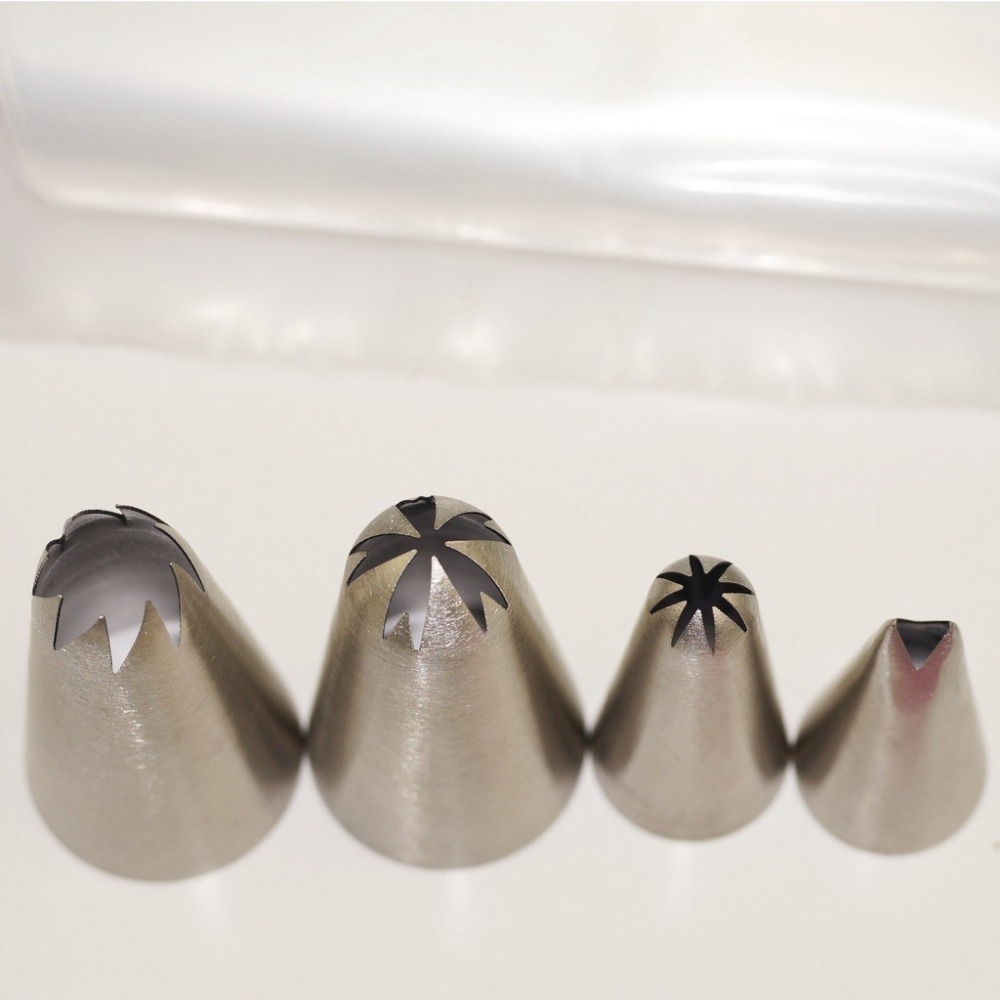 【巔品購物】✅發票 304不鏽鋼裱花嘴組 曲奇擠花嘴組 奶油裱花嘴組 花嘴5件套 花嘴組 裱花嘴 花嘴-細節圖2