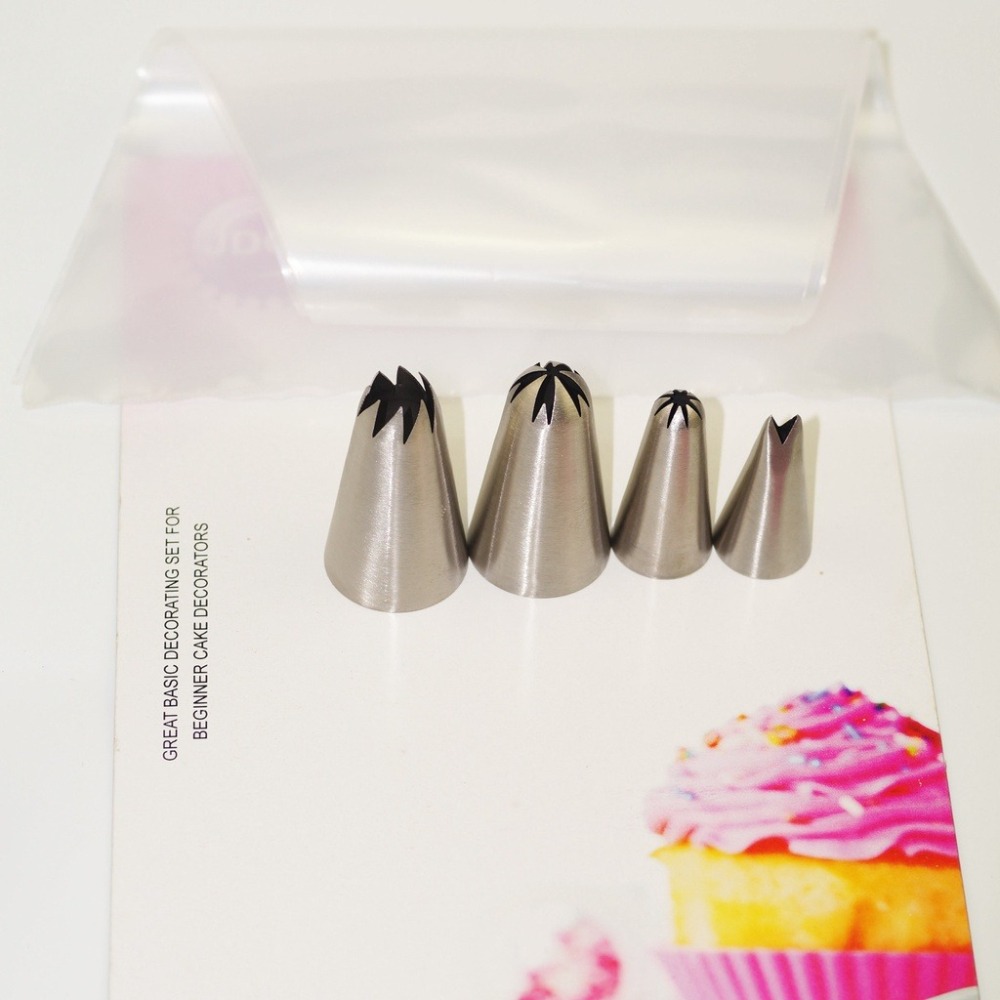 【巔品購物】✅發票 304不鏽鋼裱花嘴組 曲奇擠花嘴組 奶油裱花嘴組 花嘴5件套 花嘴組 裱花嘴 花嘴-細節圖3