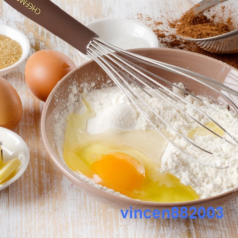 【巔品購物】✅發票&現貨 學廚 304不鏽鋼 手動打蛋器 攪拌器 手持打蛋器 chefmade-細節圖3