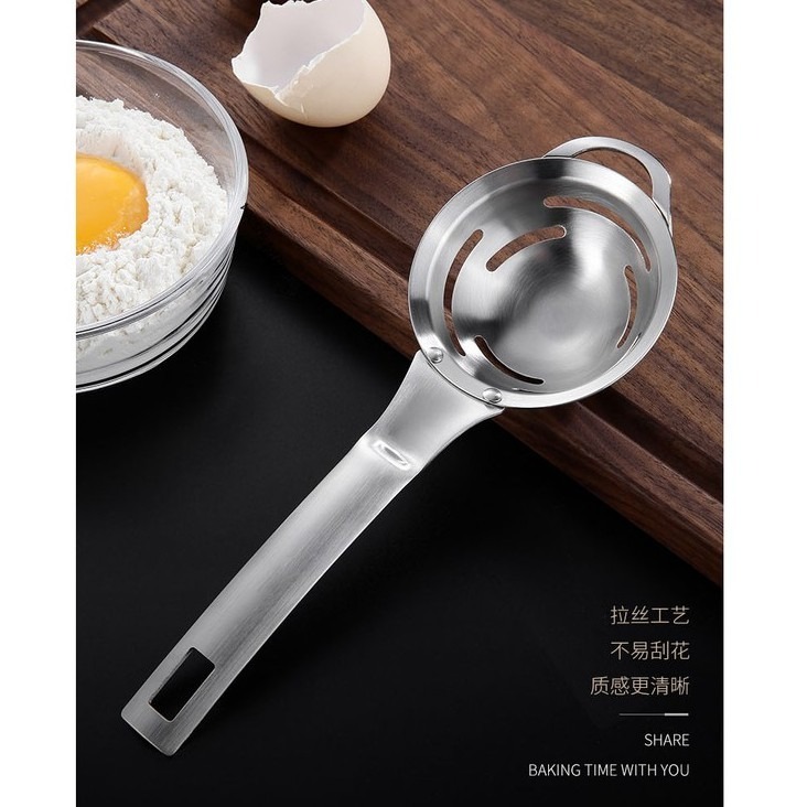 【巔品購物】[✅發票&現貨] 304不鏽鋼分蛋器 長柄分蛋器 蛋清蛋黃分離器 分蛋器 蛋黃分離器 雞蛋分離 蛋白過濾器-細節圖2