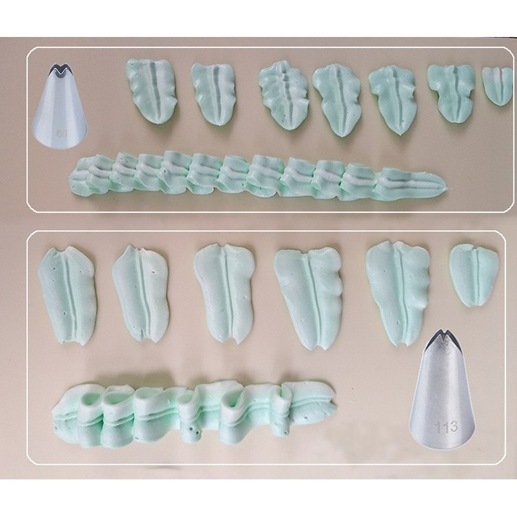 【巔品購物】304不鏽鋼葉子花嘴組 蝴蝶結花嘴 葉子裱花嘴組 葉子裱花嘴(5個一組)-細節圖3