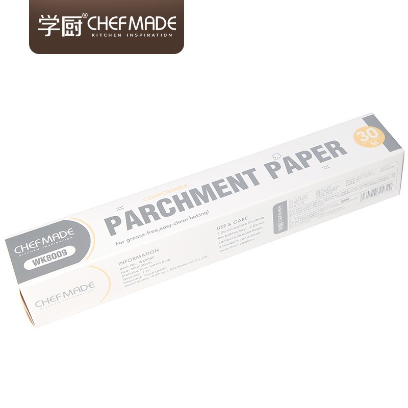 【巔品購物】✅發票&現貨 30公尺 chefmade學廚烘焙紙 防沾蛋糕紙 吸油紙 防沾紙 烘焙紙-細節圖3