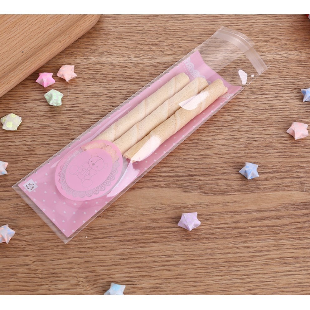 【巔品】✅ 發票 長條蛋捲袋 [6*18/6*20公分 自黏袋] 長條餅乾自黏袋 蛋捲包裝袋 脆笛酥阿拉棒包裝袋 巫婆手-細節圖6