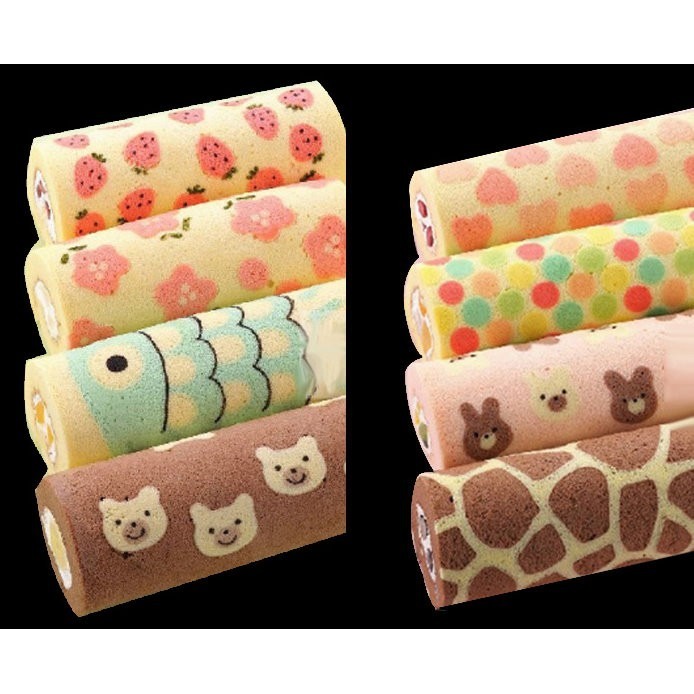 【巔品】✅發票 Bluedrop 藍點 彩繪蛋糕捲矽膠墊 瑞士捲 雙面四種圖案可剪裁 玻璃纖維 鉑金矽膠墊 彩繪蛋糕卷墊-細節圖2