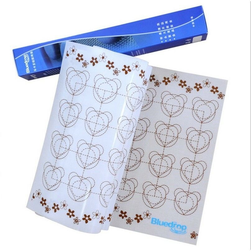 【巔品】✅發票 可剪裁 Bluedrop 藍點 27.5*80cm 可剪裁矽膠墊 玻璃纖維馬卡龍烤墊 馬卡龍矽膠墊 烤墊-細節圖3