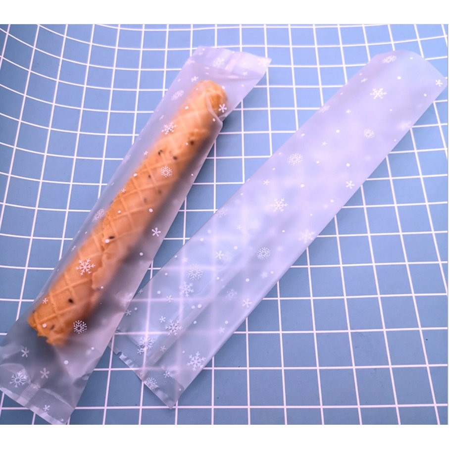 【巔品購物】5.5*24公分 蛋捲包裝袋 蛋捲機封袋 磨砂霧面包裝袋 機封袋 餅乾袋 蛋捲袋 熱封袋 平口袋 複合袋-規格圖7