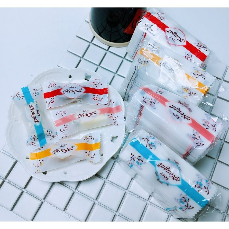 【巔品】✅發票 4*9公分 牛軋糖包裝袋 糖果紙 糖果袋 糖果包裝袋 南棗核桃糕包裝袋 牛軋糖機封袋 牛軋糖包裝紙 牛軋-細節圖6