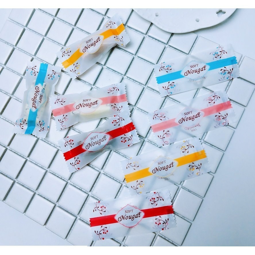 【巔品】✅發票 4*9公分 牛軋糖包裝袋 糖果紙 糖果袋 糖果包裝袋 南棗核桃糕包裝袋 牛軋糖機封袋 牛軋糖包裝紙 牛軋-細節圖8