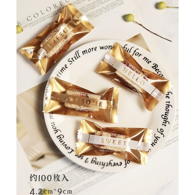 (DC36)sweet金色牛軋糖袋