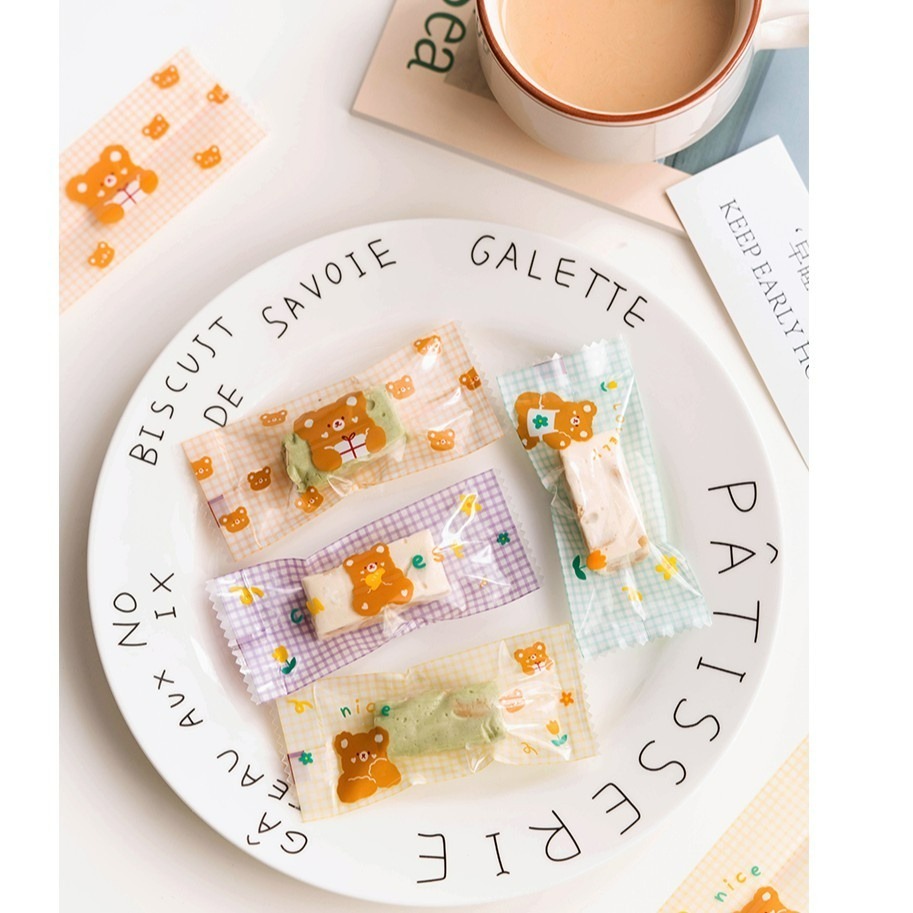 【巔品】✅發票 4*9公分 牛軋糖包裝袋 糖果紙 糖果袋 糖果包裝袋 南棗核桃糕包裝袋 牛軋糖機封袋 牛軋糖包裝紙 牛軋-規格圖9