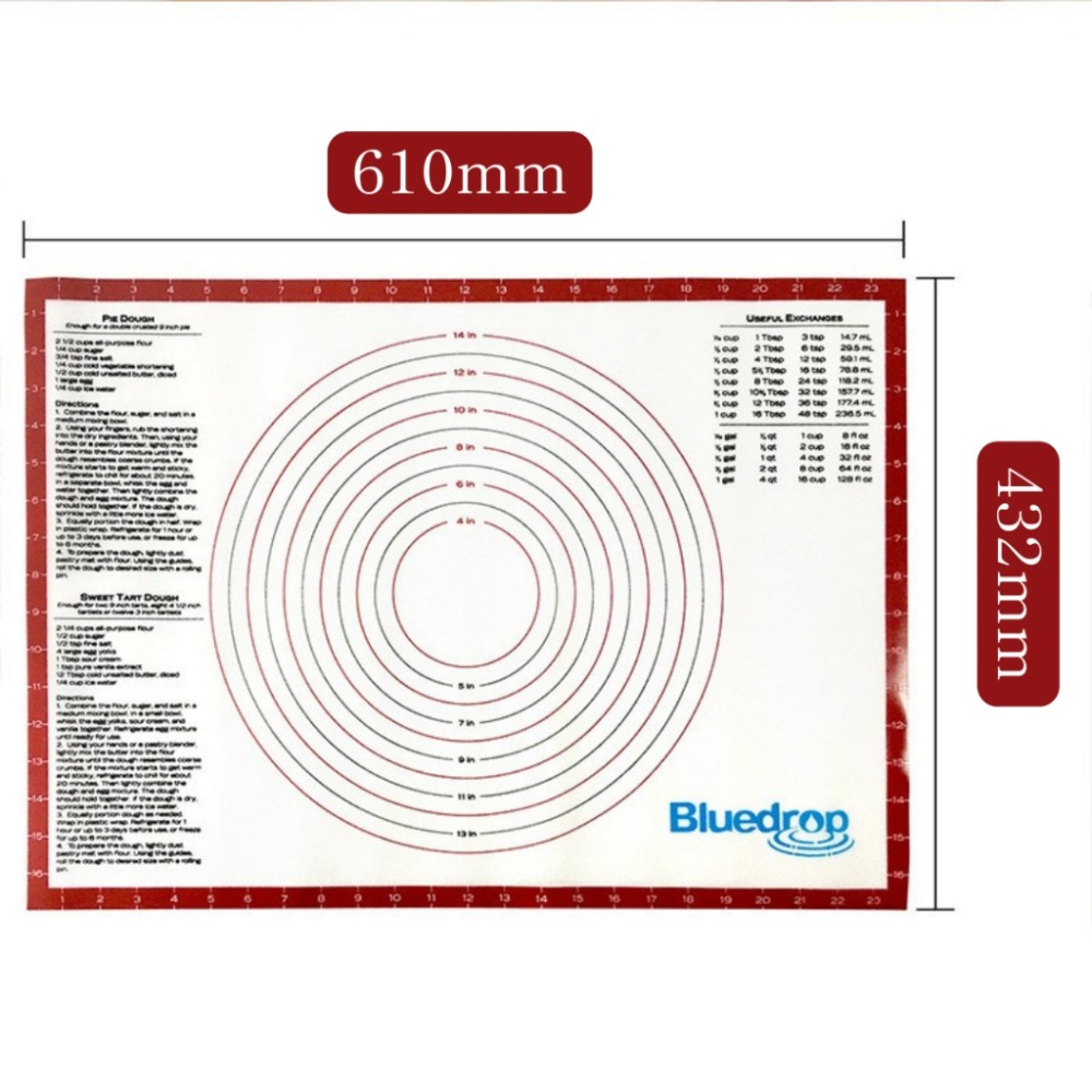 【巔品】Bluedrop藍點 矽膠揉麵墊 61x43cm 鉑金矽膠墊 烘焙墊 不沾矽膠墊 耐高溫矽墊防滑墊 出口美國矽膠-細節圖2