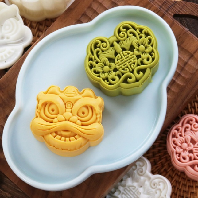 【巔品購物】✅發票&現貨 龍年月餅模 立體醒獅國潮風加厚月餅模具 三木月餅模 舞獅月餅模 如意月餅模 鳯梨酥模-細節圖4