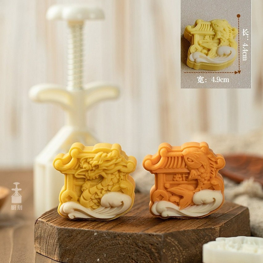 【巔品購物】✅發票&現貨 龍年月餅模 立體醒獅國潮風加厚月餅模具 三木月餅模 舞獅月餅模 如意月餅模 鳯梨酥模-規格圖10