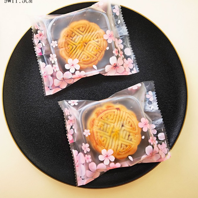 【巔品】✅發票 月餅袋 50克 80克 100克 機封袋 日式櫻花包裝袋 鳯梨酥袋 月餅包裝袋 櫻花月餅袋 月餅袋-細節圖2