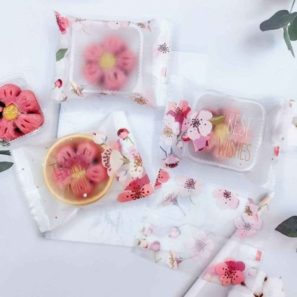 【巔品】✅發票 月餅袋 50克 80克 100克 機封袋 日式櫻花包裝袋 鳯梨酥袋 月餅包裝袋 櫻花月餅袋 月餅袋-細節圖7