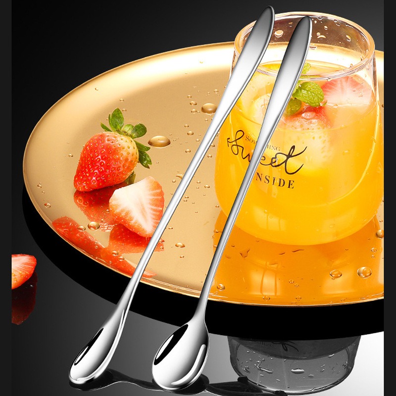 [巔品購物] 304不鏽鋼長柄勺 (2支一組) 雞尾酒攪拌勺 咖啡攪拌勺 長柄攪拌勺-細節圖2