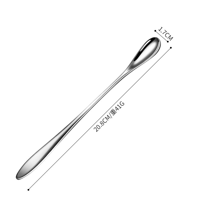 [巔品購物] 304不鏽鋼長柄勺 (2支一組) 雞尾酒攪拌勺 咖啡攪拌勺 長柄攪拌勺-細節圖6