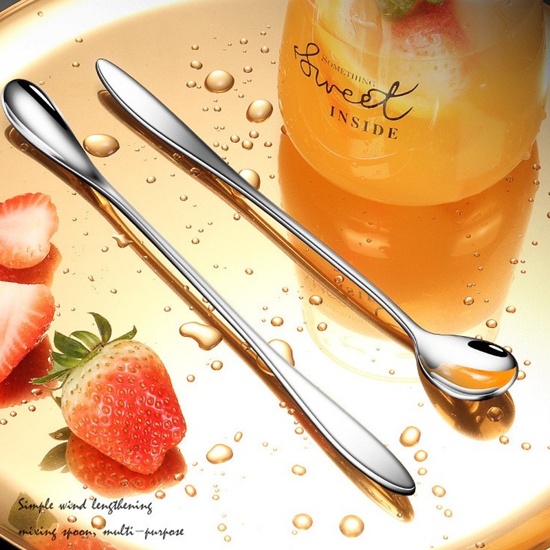 [巔品購物] 304不鏽鋼長柄勺 (2支一組) 雞尾酒攪拌勺 咖啡攪拌勺 長柄攪拌勺-細節圖8