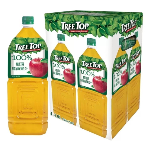 宅配免運Costco 好市多 Tree Top 樹頂 Apple Juice 蘋果汁 2L 2公升 X 4入