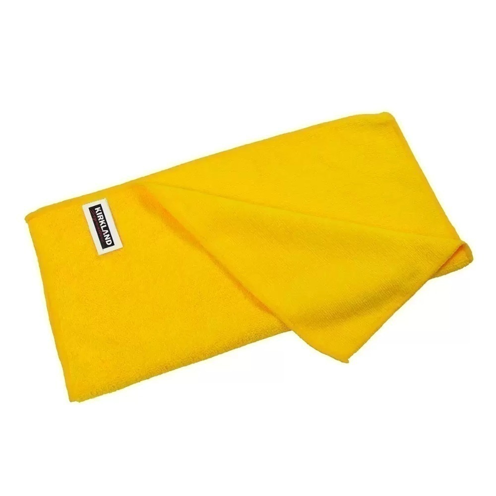 【現貨】Costco 好市多 Kirkland 科克蘭 超細纖維擦拭布 黃色 洗車 打蠟 清潔 抹布 黃色抹布 居家-規格圖3
