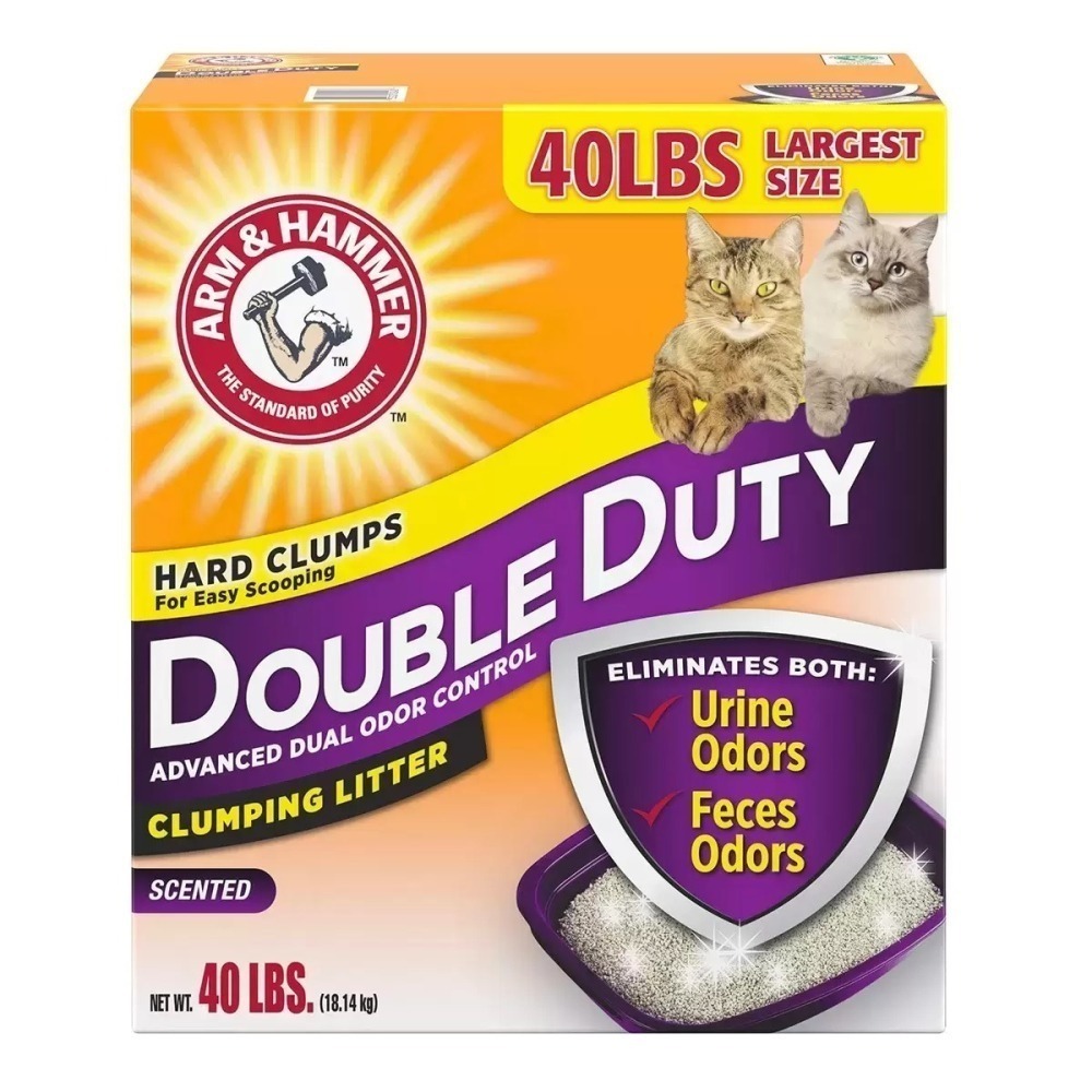 兩箱 宅配免運 Costco 好市多 ARM & HAMMER 鐵鎚牌 加強除臭貓砂 18.14公斤 貓砂 寵物 貓-細節圖2