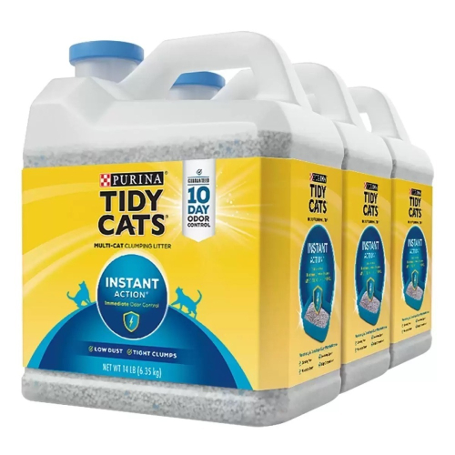 【宅配免運】Costco 好市多 Tidy Cats 高效清香凝結 罐裝貓砂 6.35公斤 X 3罐 礦砂 貓砂