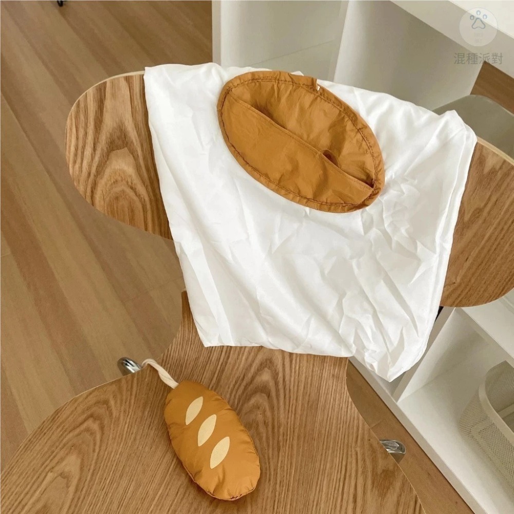 【現貨】麵包購物袋 法國麵包 環保袋 手提袋 收納購物袋 環保購物袋 造型購物袋 摺疊收納包 大容量 聖誕節 交換禮物-細節圖6