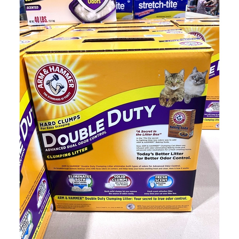 【宅配免運】ARM & HAMMER 鐵鎚牌 加強除臭貓砂 18.14公斤 鐵鎚牌貓砂 Costco 好市多-細節圖2