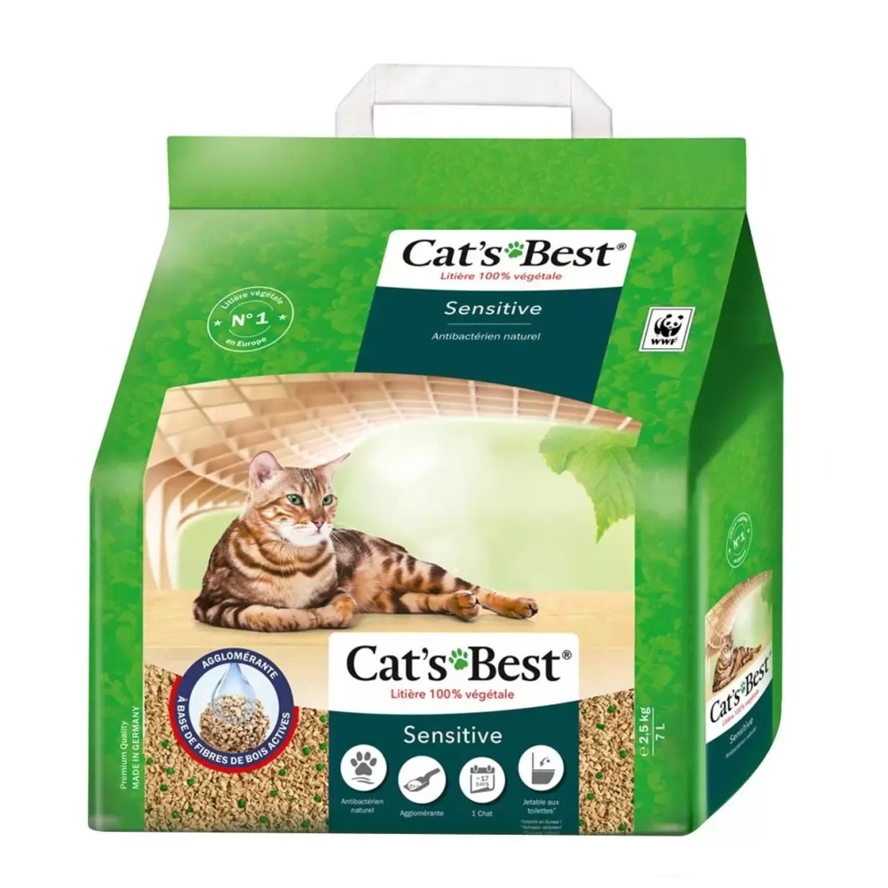 【宅配免運】2.5公斤 X 4入Cat＇s Best 凱優木屑砂 黑標 強效除臭 木屑貓砂 貓砂 Costco 好市多-細節圖2