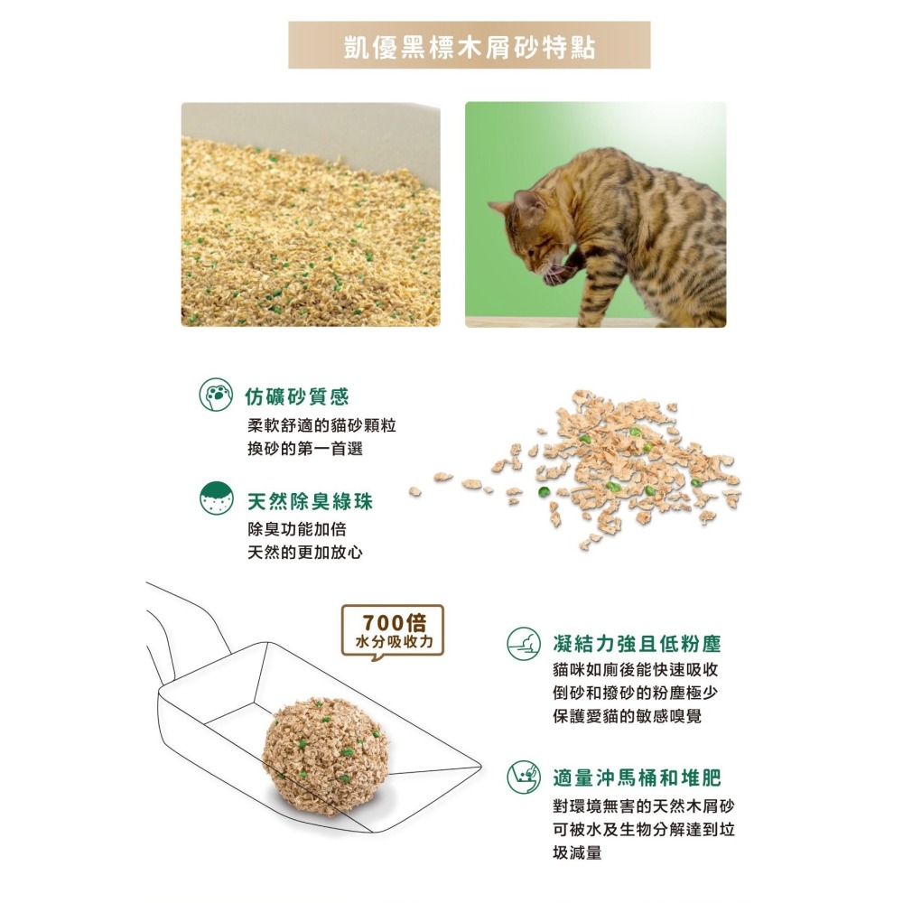 【宅配免運】2.5公斤 X 4入Cat＇s Best 凱優木屑砂 黑標 強效除臭 木屑貓砂 貓砂 Costco 好市多-細節圖4