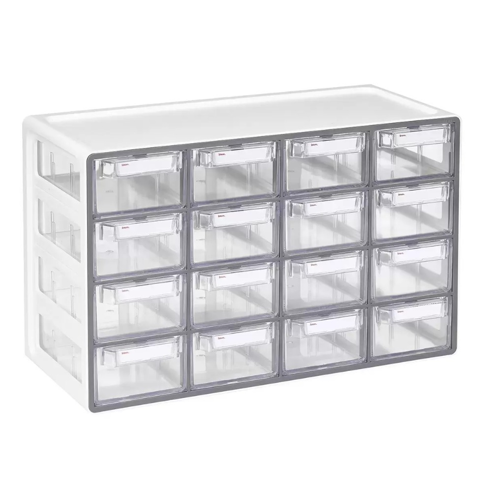 【宅配免運】Sysmax 多用途16格抽屜收納盒 灰色 / 淺藍色 Costco 好市多 抽屜 收納盒 韓國-規格圖3