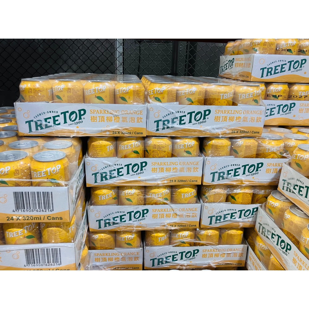 【宅配免運】Tree Top 柳橙氣泡飲 320毫升 X 24入 樹頂 Costco 好市多 Sparkling-細節圖2
