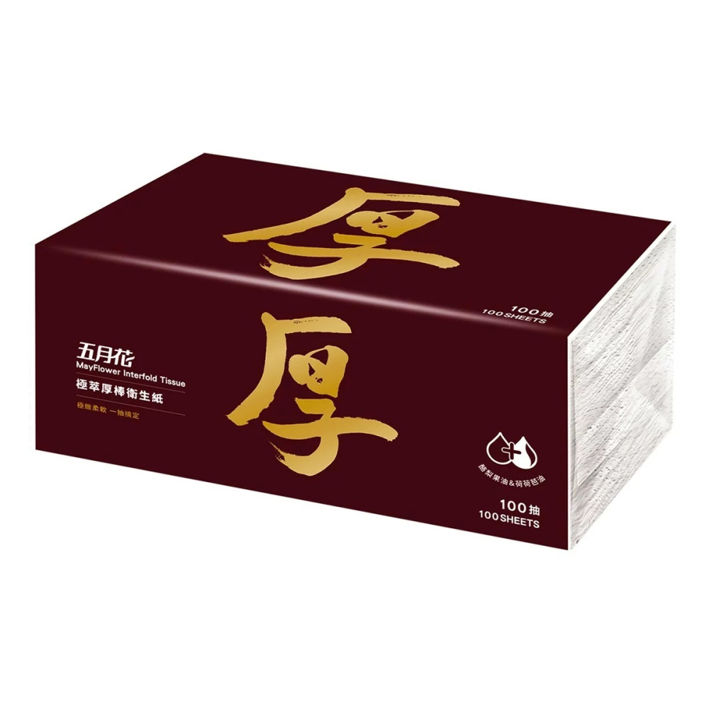 【宅配免運】五月花 極萃厚棒抽取式衛生紙 100抽 X 60入 Costco 好市多 Mayflower 衛生紙-細節圖4