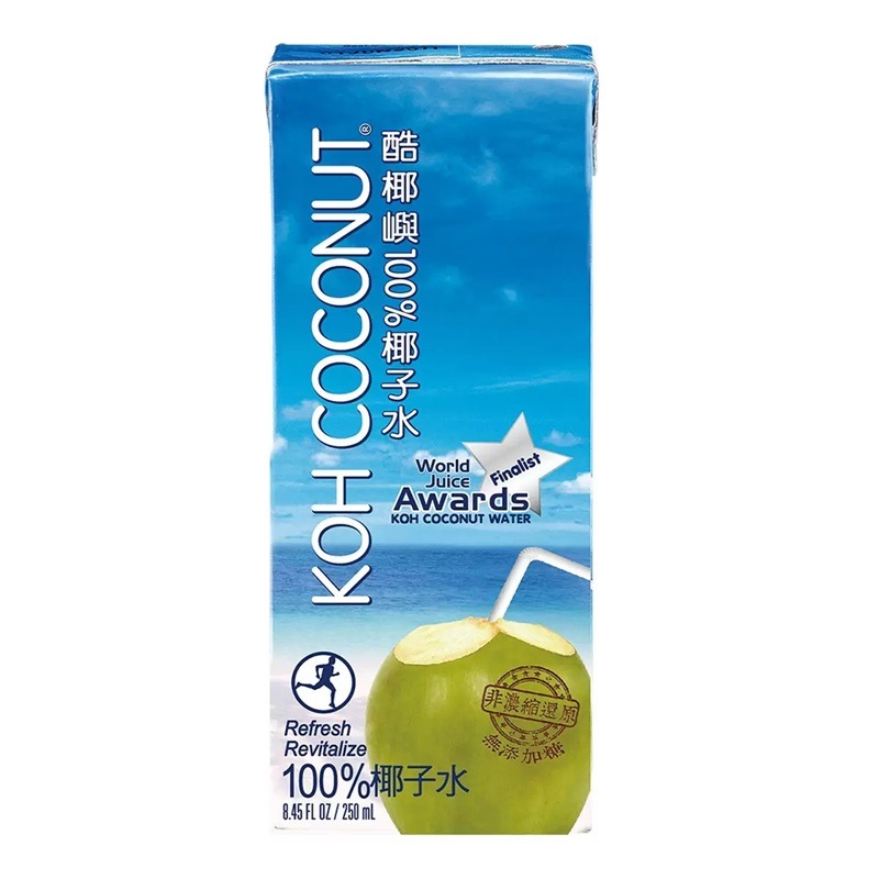 【宅配免運】酷椰嶼 KOH 純椰子水 250毫升 X 24入 Costco 好市多 Coconut 椰子 泰國 東南亞-細節圖3