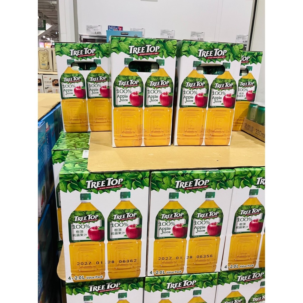 【宅配免運】Tree Top 樹頂 蘋果汁 2公升 X 4入 Costco 好市多 2L Apple Juice-細節圖2