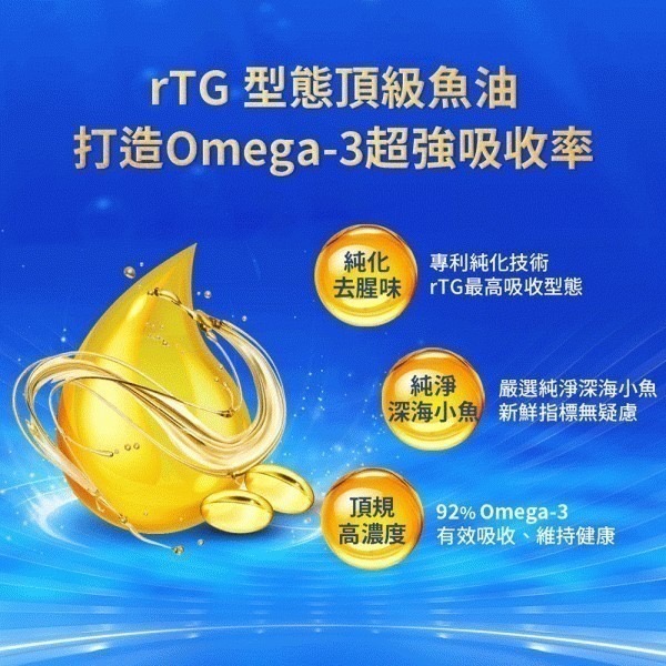 [🚚總部現貨]  Aicom艾力康 德國頂級高濃度魚油 30粒/盒 德國KD Pharma魚油-細節圖3