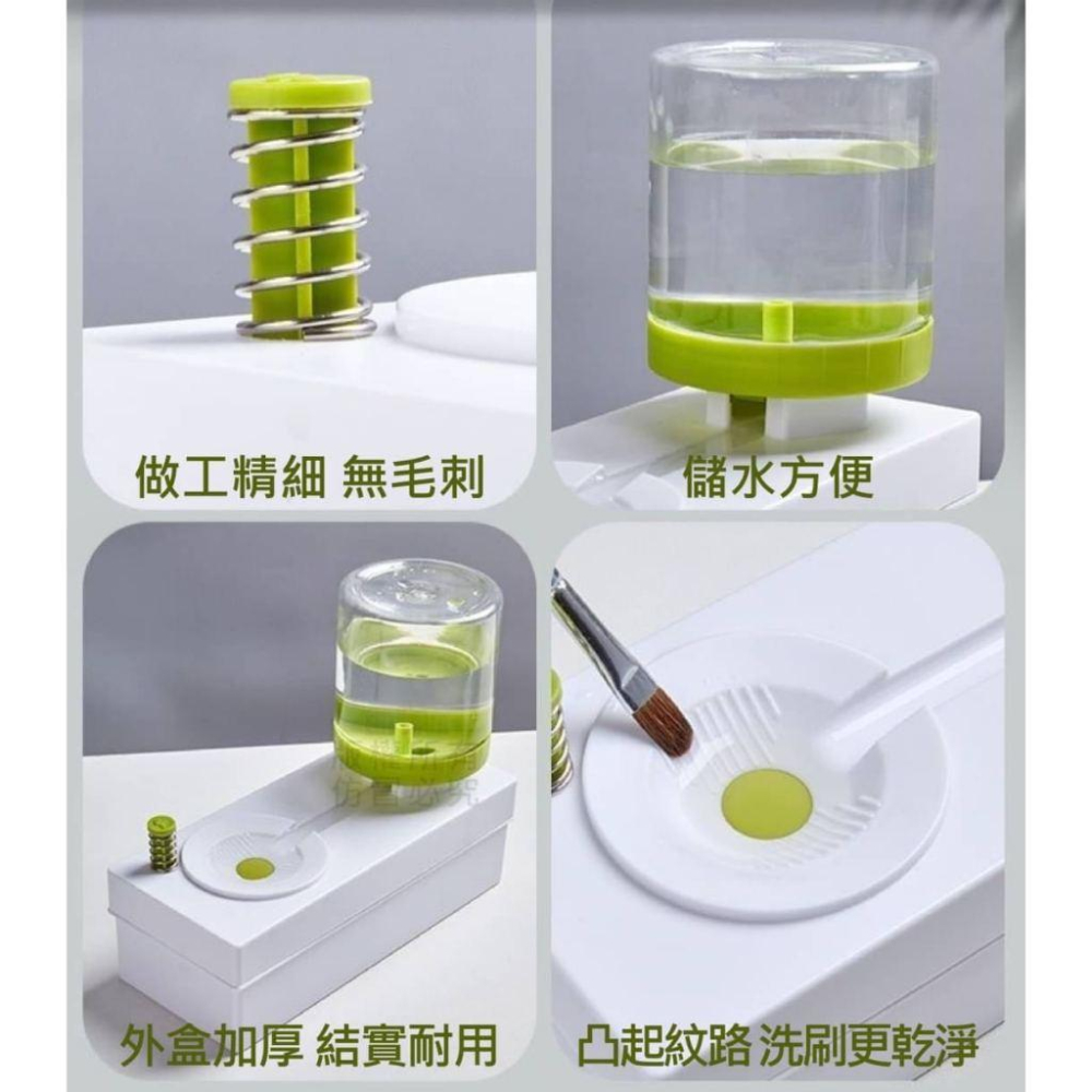 【台灣現貨】毛筆畫筆清洗器 調色盤 水彩筆清洗 美術好幫手 清水循環洗刷清潔器 文具 洗筆桶 洗筆器洗筆小馬桶-細節圖2