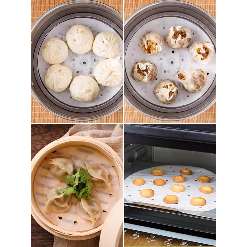 《茉莉餐具》蒸籠紙 1000入 烘培紙 氣炸鍋 烤盤紙 防油紙 燒賣紙 港點 饅頭紙 包子 蒸籠-細節圖3