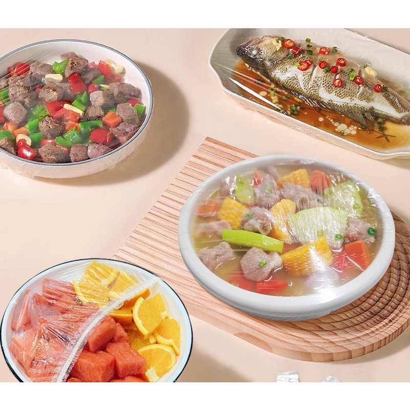 《茉莉餐具》 100入 台灣現貨 保鮮膜套 保鮮膜罩 保鮮膜 保鮮-細節圖3