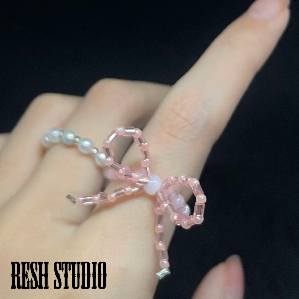 【RESH STUDIO】- 蝴蝶結/珍珠 戒指-細節圖3