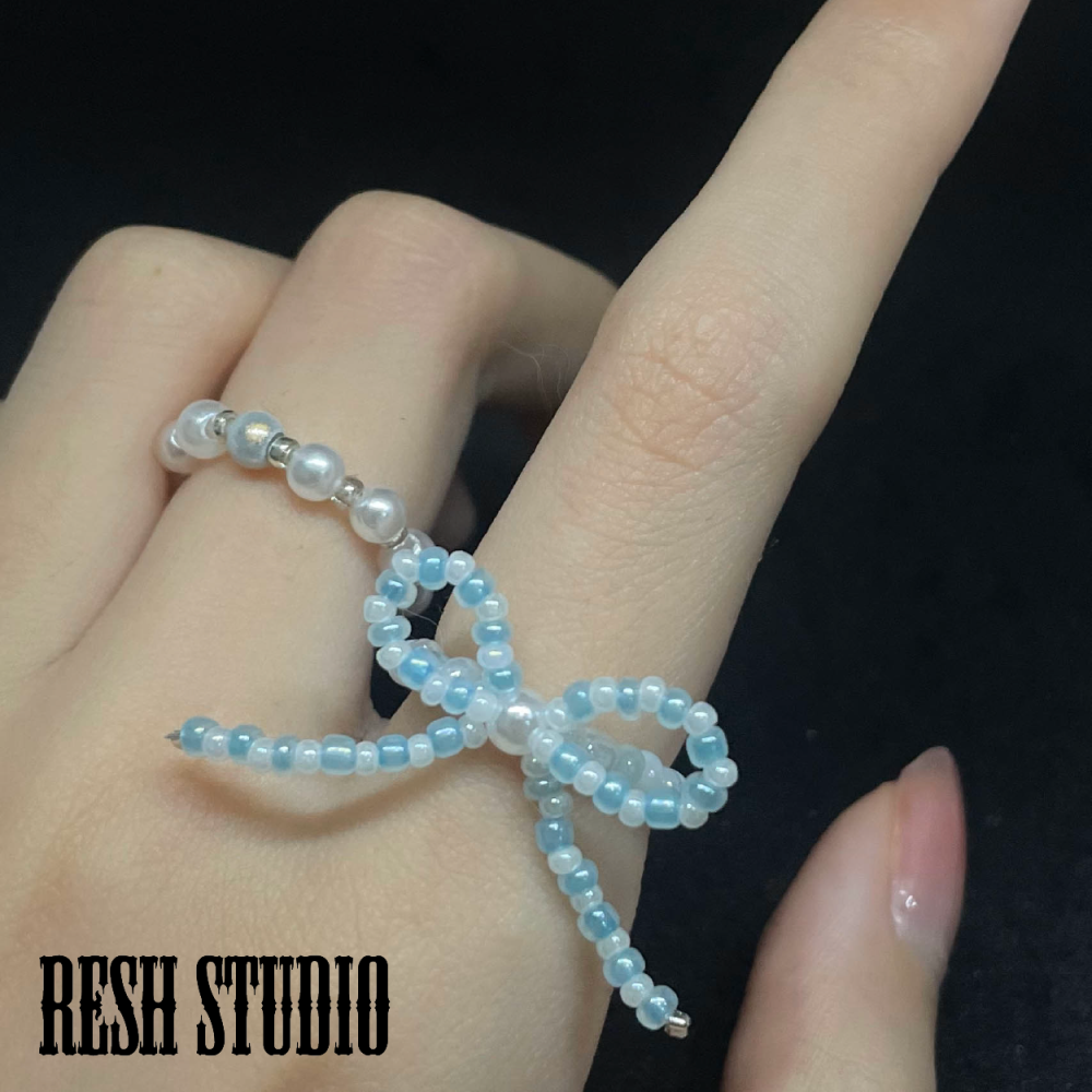 【RESH STUDIO】- 蝴蝶結/珍珠 戒指-細節圖5