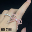 【RESH STUDIO】- 蝴蝶結/珍珠 戒指-規格圖5