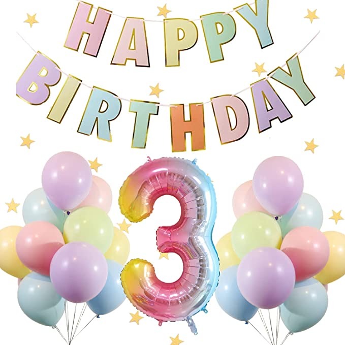 旺來星球「現貨在台」彩色漸變生日拉旗套組-細節圖4