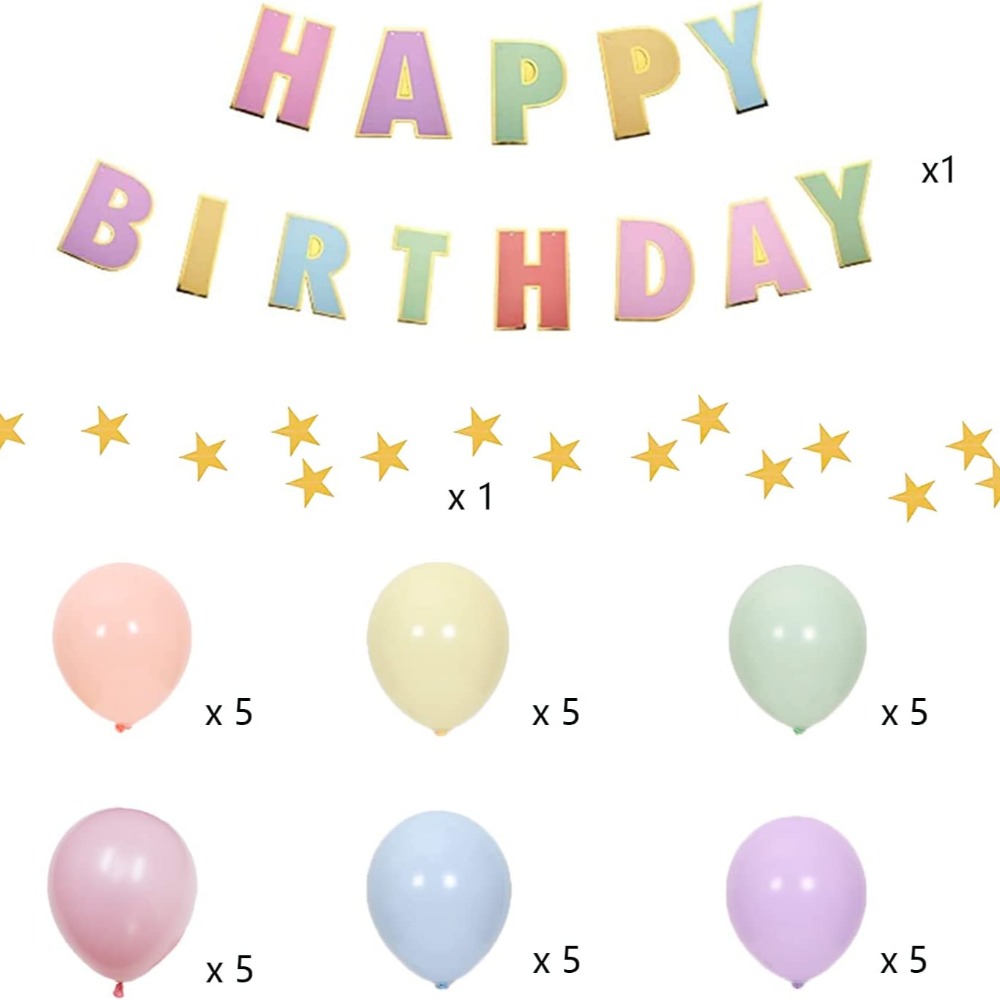 旺來星球「現貨在台」彩色漸變生日拉旗套組-細節圖5