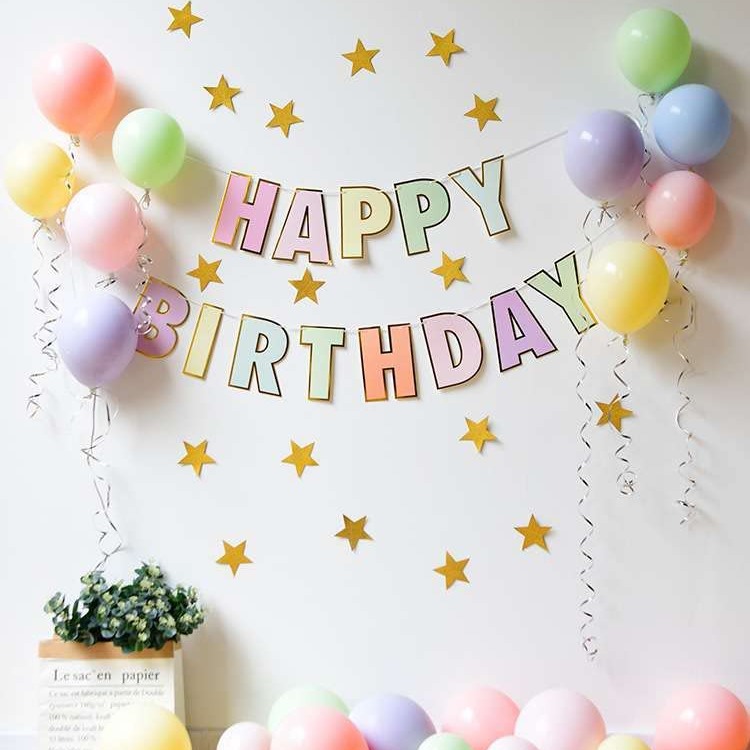 旺來星球「現貨在台」彩色漸變生日拉旗套組-細節圖8